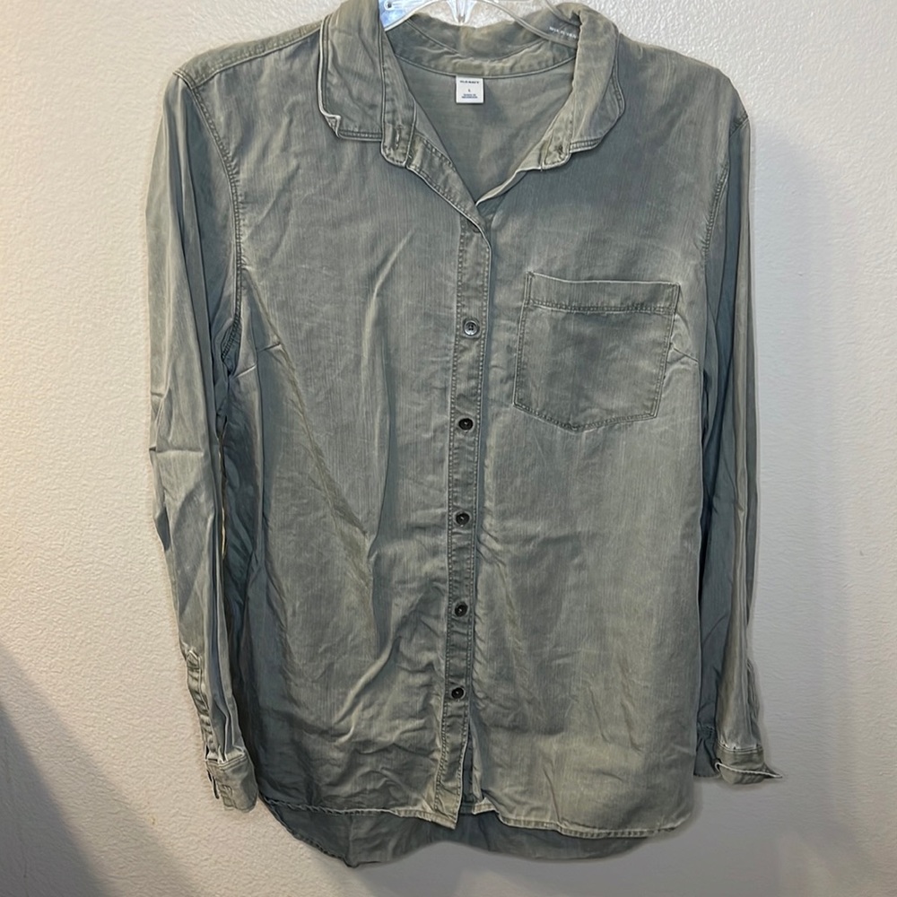 Old Navy Green Button Down